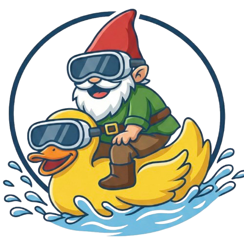 IndyHAX Logo - Gnome on a Duck